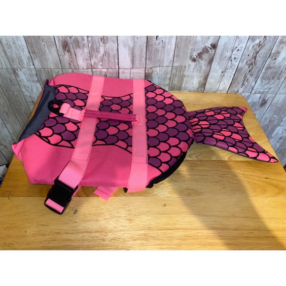 Dog Mermaid Pink Life Safety Vest Jacket Size Small Adjustable Flotation Device - Picture 1 of 8